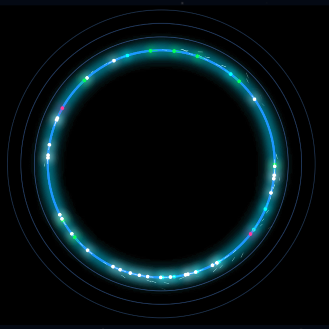 Particle collider simulation